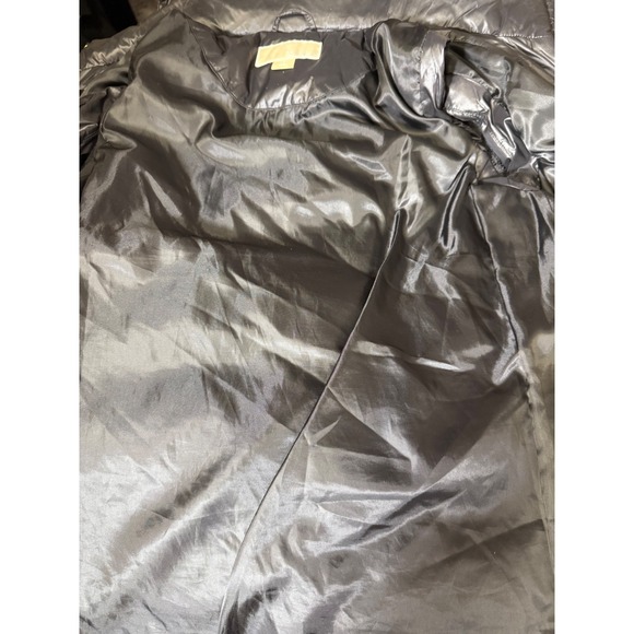 Michael Kors Womens Black Puffer Vest‎ Full Zip Sleeveless Hooded Jacket S - Picture 6 of 9